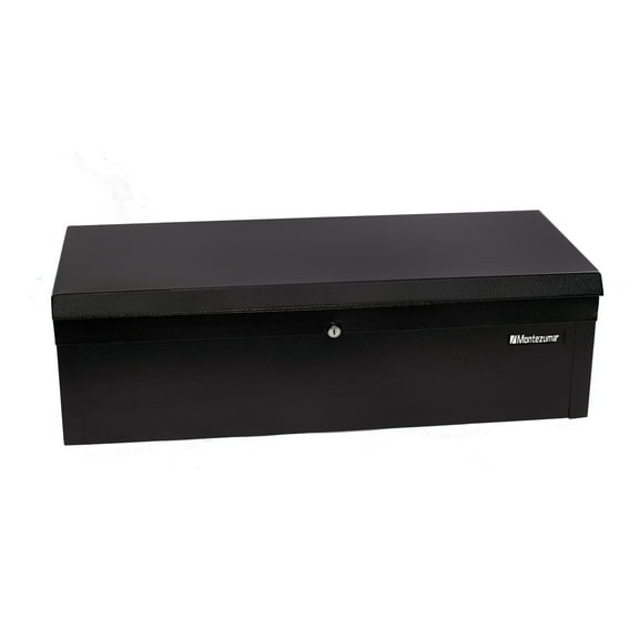 Montezuma 36" Steel Portable and Lockable Tool Storage Utility Box with Handles, Black