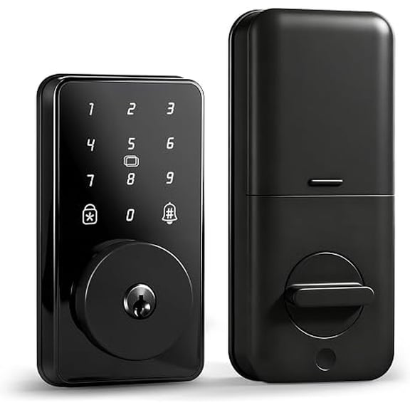 Biquole Keypad Deadbolt Keyless Entry Digital Electronic Door Lock-Auto Lock& One Touch Lock-One Time Code