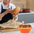thumbnail image 4 of Paokuoon Silicone Fermentation Basket for Bread Making Foldable Banneton Proofing Baskets for Sourdough Baking, 4 of 7