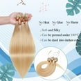 thumbnail image 4 of MY-LADY 50S 1G Remy Micro Beads Hair Extensions Human Hair Thick Invisible Nano Beads Micro Link Hairpiece 16inch #613 Bleach Blonde, 4 of 8