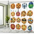 thumbnail image 5 of Ambesonne Halloween Shower Curtain, Pumpkin, 69"Wx84"L, Orange, 5 of 5