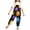 Colorful, variant on Ruyang Halloween Girls Overalls Cute Colorful Ghost Printed Adjustable Strap Jumpsuits Summer Kids Straight Leg Casual Rompers 