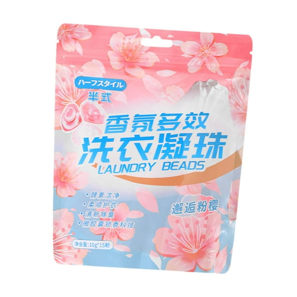 Cápsulas líquidas, cápsulas, cápsulas de detergente con aroma fresco Bolsa Cereza 15PCS