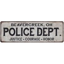 BEAVERCREEK, OH POLICE DEPT. Home Decor Metal Sign Gift 6x18 206180012816