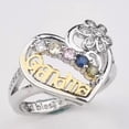 thumbnail image 2 of Anillo De Cristal Anillo De Abuela Anillo De Dedo En Forma De Corazón Regalo De Joyería Para El Día De La Madre Scienceny AP007113-05, 2 of 6