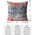 thumbnail image 3 of Boho Pillow Covers 20x20 inch Set of 2 Bohemian Carpet Throw Pillows For Couch Navy Blue Red Geometric Floral Decorative Pillow Cases Farmhouse Home Decor For Sofa Porch Patio Bed Room Outdoor, 3 of 6