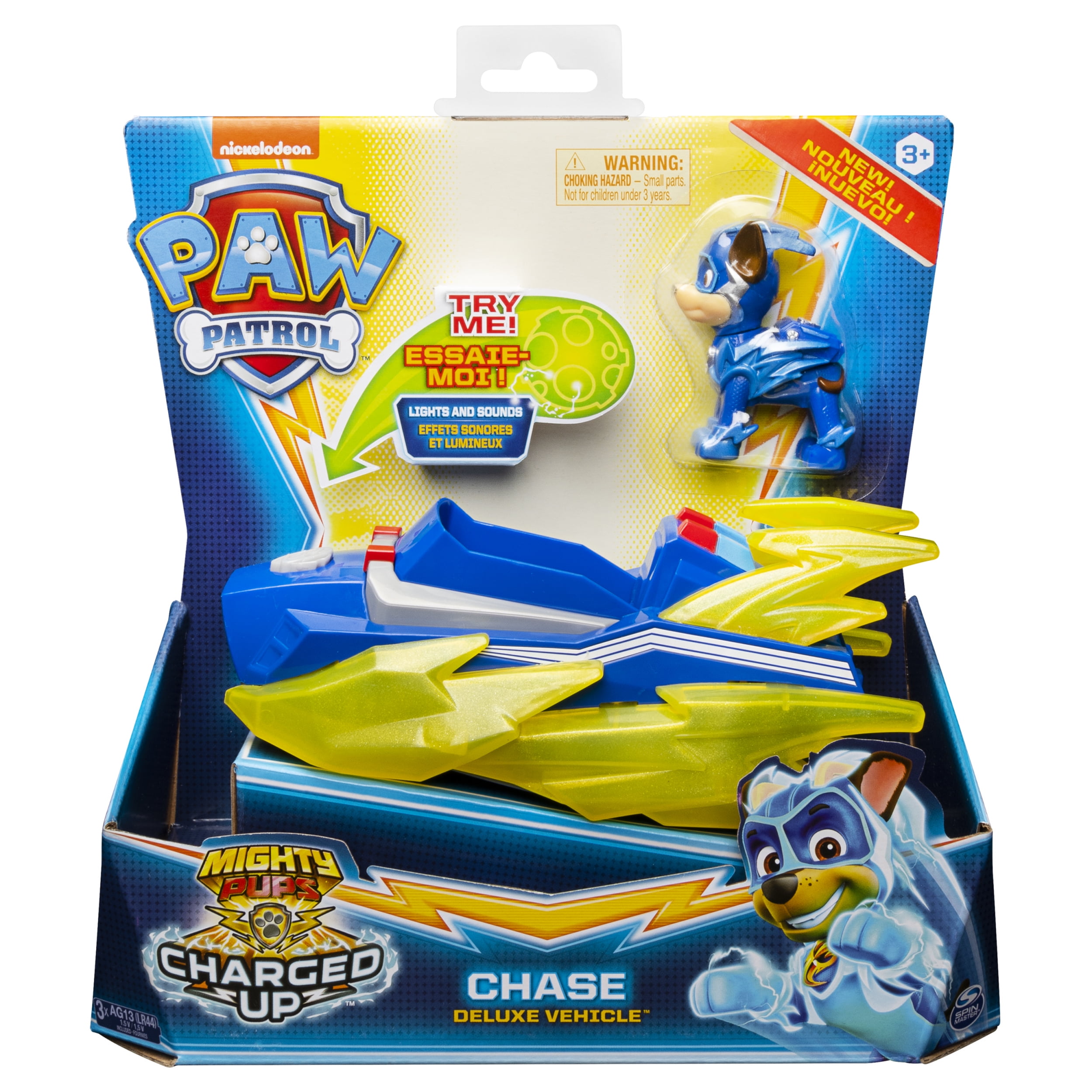 Brand New * PAW Patrol Mighty Pups Charged Up Chase light up FIGURE 