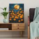 thumbnail image 5 of Qisvanset 12x16 Inch 2D Flat Framed Canvas Art, Moonlit Golden Marigold Rustic Botanical Night Home Wall Decor, 5 of 5