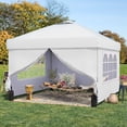 thumbnail image 2 of Ainfox 10x10 Pop up Canopy Tent with Sidewalls and Weighted Sandbags,Instant Outdoor Shade Gazebo,White, 2 of 8
