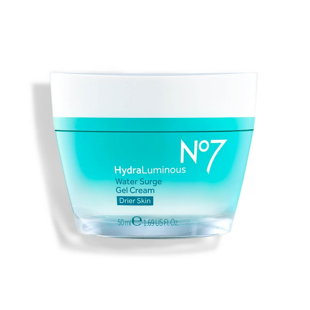 No7 Hydraluminous Water Surge Lightweight Gel Cream Formula, Infuses