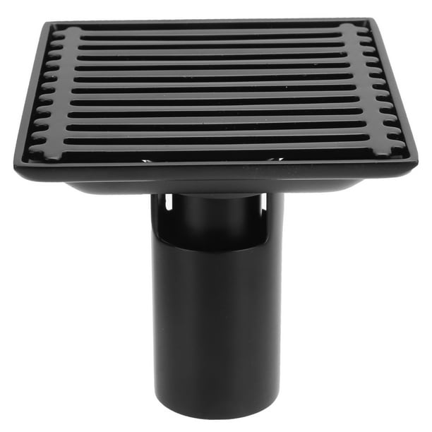 Desagüe de Suelo ANGGREK de Lavabo Ducha Con Rejilla Extraíble 10x10cm color negro