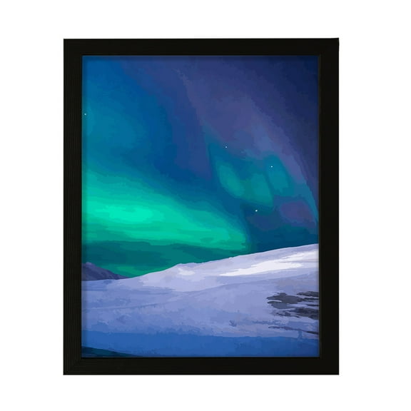 Designs ByLITA Glowing Northern Lights, 8 x 10 Wall Print (Unframed) | Beautiful Flowers | Stylish Modern Decoration For The Home and Office