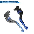 thumbnail image 5 of Short Long Brake Clutch Levers for Yamaha WR125X 09-15 6 Position Adjustable Motorcycle Handlebar Brake Lever Aluminum Alloy Black Handle Blue End, 5 of 6