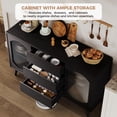 thumbnail image 6 of Gaderth Sideboard Buffet Cabinet with Fluted Glass Doors and Drawers, Wood Kitchen Cabinet with Storage, Credenza Coffee Bar Sideboard for Kitchen, Dining Room, Living Room, 6 of 11