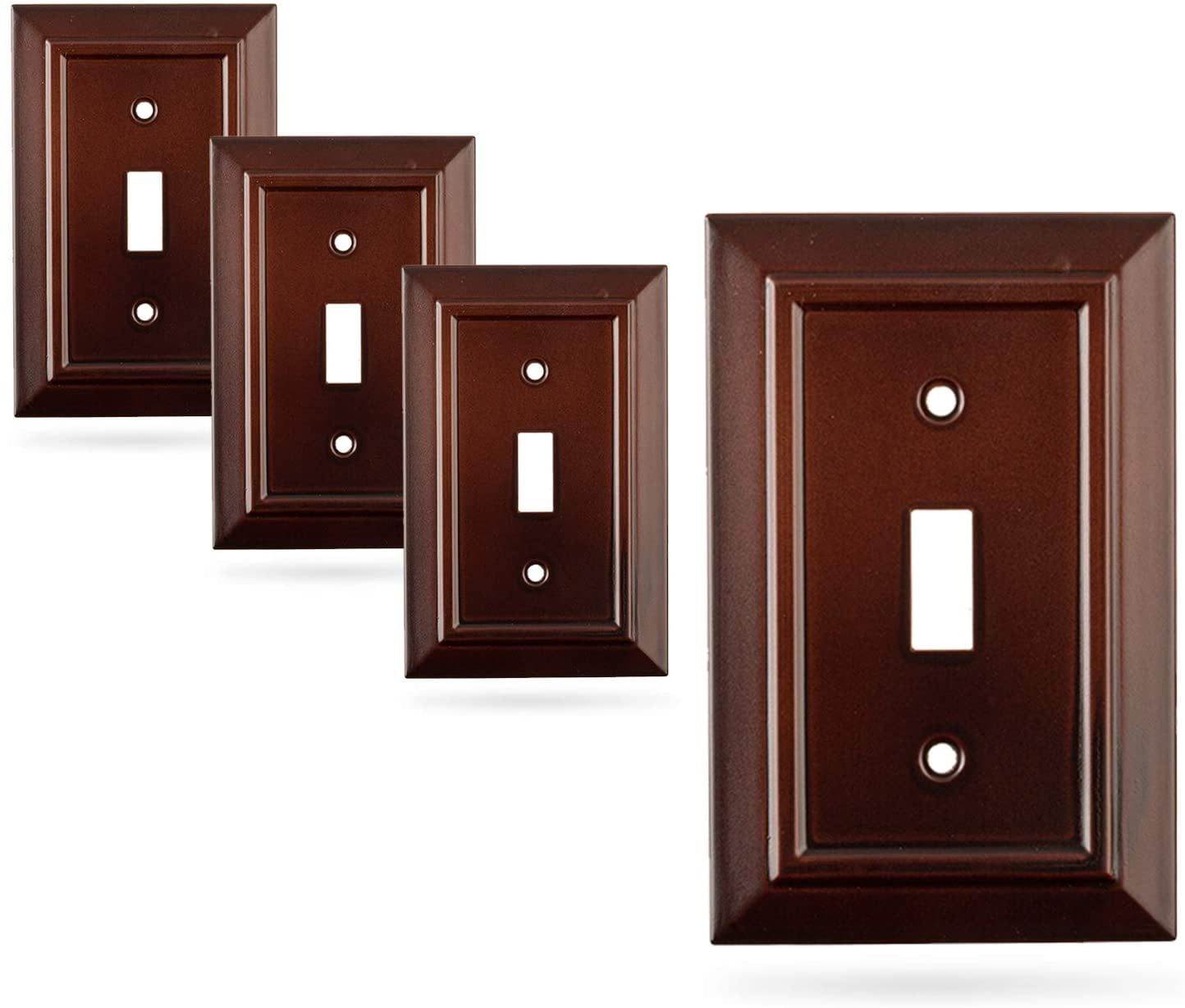 Pack of 4 Wall Plate Outlet Switch Covers by SleekLighting Decorative