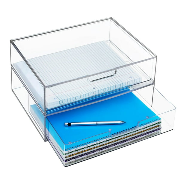 Cajones organizadores apilables StorI STAX Clear (juego de 2)