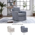 thumbnail image 3 of Ashley Furniture Nenana Next-Gen Nuvella Denim Swivel Glider Accent Chair, 3 of 13