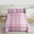 thumbnail image 2 of Manfei Abstract Checkered 3 Pieces Queen Comforter Set for Boys Girls,Geometric Stripes Plaid Ultra Soft Bedding Sets,Retro Vintage Style Bedding Comforter Set,Microfiber Bedroom Decor, 2 of 8