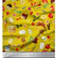 thumbnail image 1 of Soimoi Rayon Crepe Fabric Fruits,Bread & Donut Food Print Fabric by The Yard 46 Inch Wide, 1 of 1