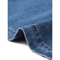 thumbnail image 5 of Agnes Orinda Women's Plus Size Denim Babydoll Dress Short Sleeve Button Down Tiered Hem Casual A-line Jean Dresses with Pockets 1X Blue, 5 of 6