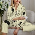thumbnail image 6 of Daiia just you and me for Women's Long-Sleeved Pajama Set – Soft & Comfortable Sleepwear Button-Up Pajamas Cozy Lounge Wear-Small, 6 of 7