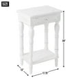 thumbnail image 4 of Zingz & Thingz Carved Colonial Style Side Table 17.75x13x28" White, 4 of 4