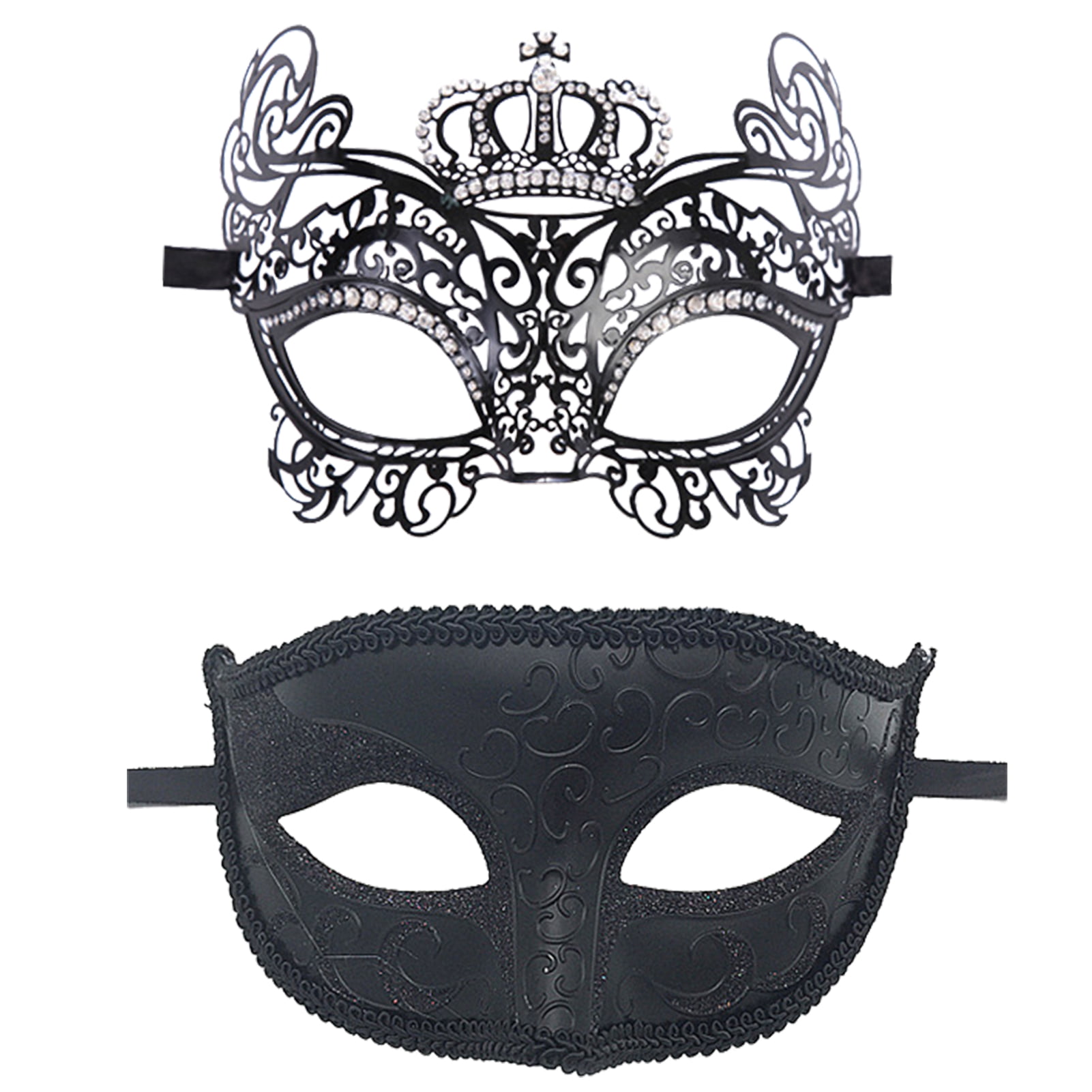 Couple Masquerade Mask Pair Costume birthday New Year Carnival Mardi Gras Party 