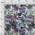 thumbnail image 2 of oneOone Cotton Jersey Purple Fabric Leaves Quilting Supplies Print Sewing Fabric By The Yard 58 Inch Wide, 2 of 6