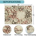 thumbnail image 2 of Burgundy Red Brown Placemats Set of 4 Summer Modern Elegant Geometric Flower Linen Table Place Mat Non-Slip Heat Resistant Place Mats for Home Kitchen Dining Table, 12"x18", 2 of 2