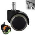 thumbnail image 2 of 4/2/1pcs Chair Casters Wheels, Standard Size Silent Computer Chair Wheels, Stem Wheel Replacements, Heavy-Duty Caster Suitable for Hardwood Floors and Carpet, 2 of 8