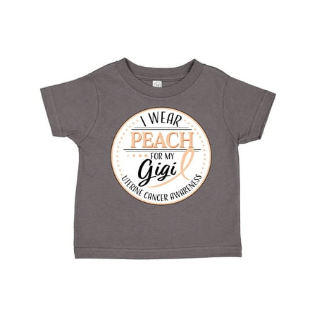 

Inktastic I Wear Peach for My Gigi - Uterine Cancer Awareness Gift Toddler Boy or Toddler Girl T-Shirt