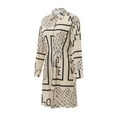 thumbnail image 2 of Seyurigaoka Women Juniors Elegant Printed Shirt One Piece Dress, Lapel Buttoned Neck Long Sleeve, 2 of 9