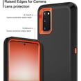 thumbnail image 3 of Petocase for Samsung Galaxy S20 Shockproof Rugged Heavy Duty Durable 3-Layer Full Body Protection Orange, 3 of 7