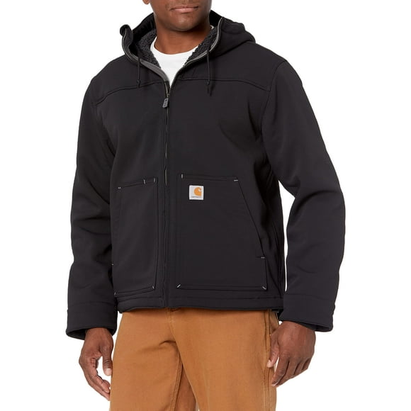 Carhartt Men's Big & Tall Super Dux Relaxed Fit Sherpa-Lined Active Jacket, Black, Large/Tall
