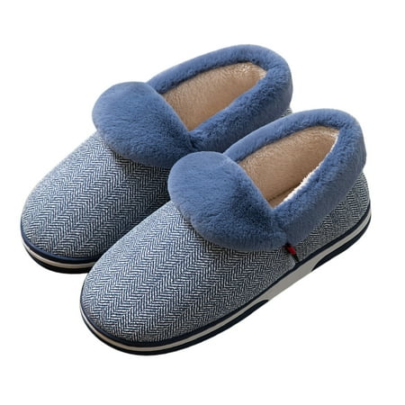 

TANGNADE Mens Slippers For Men Slip On Warm Shoes Soft Plush House Slippers Flip Flop
