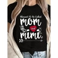 thumbnail image 1 of Blessed to Be Called Mom and Mimi - Women's Casual Graphic T-Shirt, Short Sleeve Top with Heart & Floral Design, Perfect Mother's Day Gift for Spring & Summer, Everyday Tshirt | Relaxed Fit Tee | Glo, 1 of 6