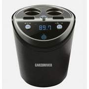 Car and Driver - Bluetooth Cupholder FM Transmitter & 4-Device Car Charger with USB & USB-C.