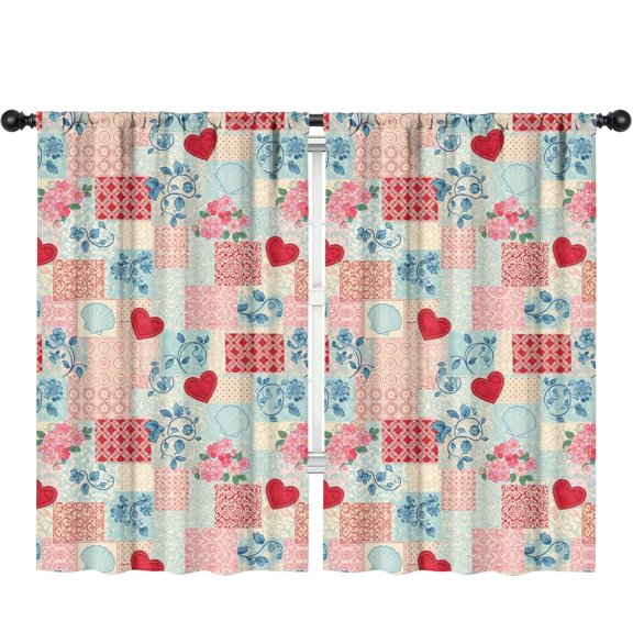 Pioneer Flower Floral Print Pattern Teens Curtains,Teens Insulated Curtains Set Of 2,Bedroom Essentials,Toddler Room Decor 52"x84"