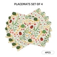 thumbnail image 3 of Placemats Set of 4 / 6, Ladybug And Wild Flowers Placemats for Dining Table Indoor/Outdoors Heat Resistant Washable Placemats 18" x 12", 3 of 8