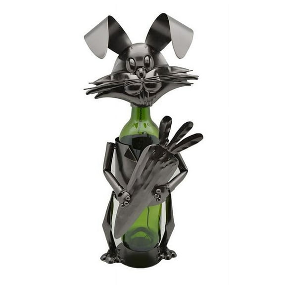Three Star Import & Export ZA410 Wine Bottle Holder, Rabbit with Carrot