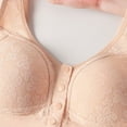 thumbnail image 3 of Ashirexll Bras for Women, Solid Color Front Button Wireless Seamless Post Surgery Bra Breathable Comfortable Wirefree Bra Beige 38, 3 of 7