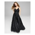 thumbnail image 1 of BLONDIE NITES Robe de Bal Longue Sans Manches à Col en V pour Femmes, Noire, Pailletée, à Paillettes, avec Poches, Zippée, Doublée, Juniors 1, 1 of 4