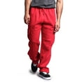 thumbnail image 4 of G-Style USA Men's Solid Fleece Cargo Pants DFP2 - RED - Small, 4 of 5
