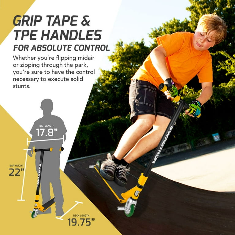 SWAGTRON Stunt Freestyle Scooter for Beginners Amatures BMX Advanced Riders Kids or Adults Custom Scooter Supports up to 260 lbs Walmart