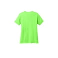 thumbnail image 5 of Port & Company Ladies Core Cotton V-Neck T-Shirt Neon Green Medium, 5 of 5