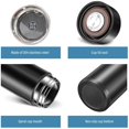 thumbnail image 5 of Smart LED Temperature Display Water Bottle, Double Wall Vacuum Insulated Stainless Steel Flask, Leak Proof Travel Mug Keeps Drinks Hot & Cold,Travel Bottle, Smart Flask,A,1PC, 5 of 5