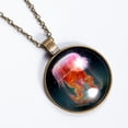 thumbnail image 2 of Colorful Jellyfish Necklace Personalized Custom Photo Round Pendant Adjustable Stainless Steel Necklaces with Gift Box for Men Women Mothers Valentine's Jewelry Gift, 2 of 6