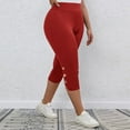 thumbnail image 7 of Aloohaidyvio Plus Size Capri Leggings for Women High Waisted Capri Leggings for Women Tummy Control Yoga Pants Women, 7 of 7