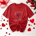 thumbnail image 2 of Ecqkame Valentine'S T Shirts for Women Casual Loose Cute Love Heart Graphic Tees Crew Neck Short Sleeve Tops Red XXL, 2 of 5