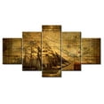 thumbnail image 4 of TISHIRON 5PCS Framed Canvas Wall Art Set,60"x32" Treasure Map Canvas Art Decor, 4 of 7